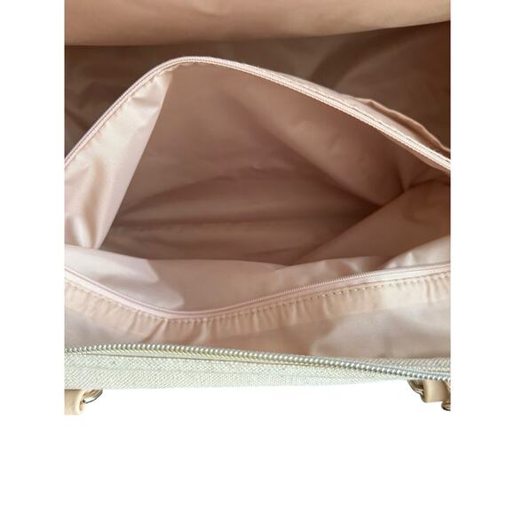 Beis Weekender Bag Canvas Duffle Unisex Travel Gym Overnight Carry On Bag Beige - Picture 10 of 16